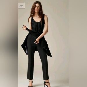 NWT J. Crew Cropped Natalia Pant Four-season Stretch Black Size 18